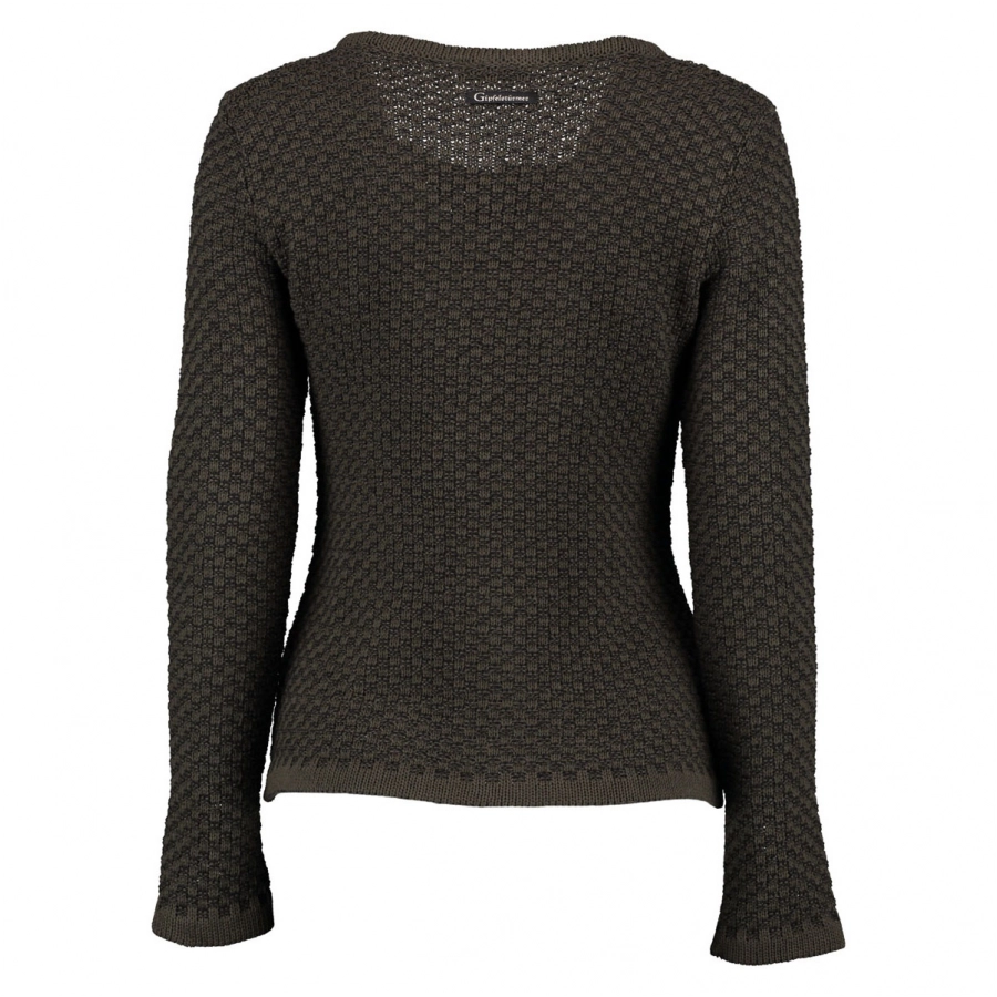 Sweter myśliwski damski OS-Trachten ciemnozielony 2/2