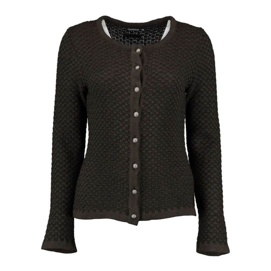 Sweter myśliwski damski OS-Trachten ciemnozielony 1/2