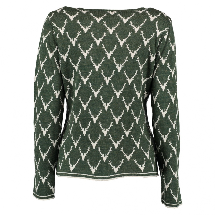 Sweter myśliwski damski OS-Trachten oliwkowy 2/2