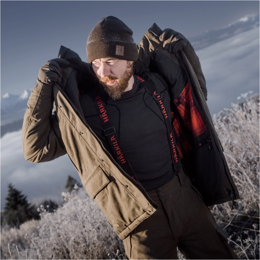 Szelki unisex Härkila Tech brązowe-czerwone 4/7