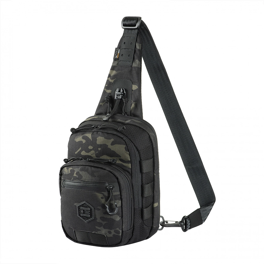Torebka M-Tac Cross Bag Slim Elite Hex, maskowanie czarny/czarny 1/7