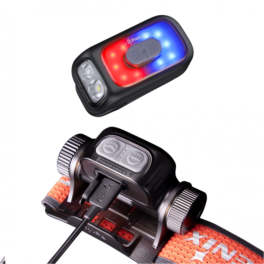 Zestaw latarek Fenix HM65R-T V2.0 czarna i E04R czarna 3/8