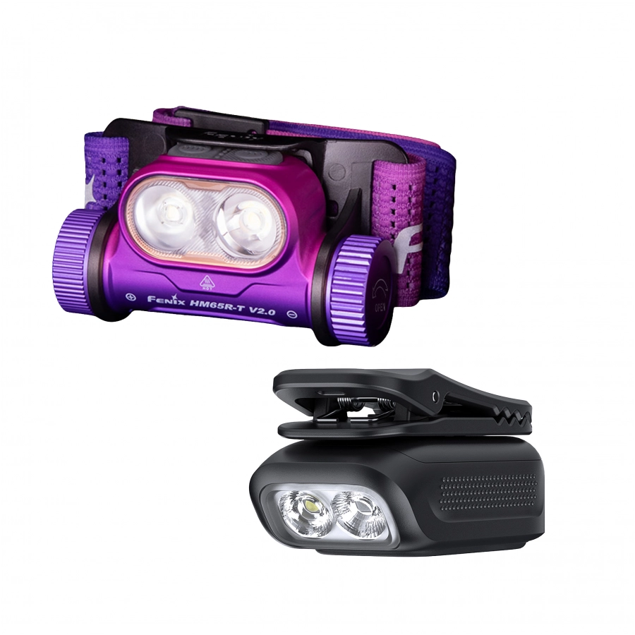 Zestaw latarek Fenix HM65R-T V2.0 nebula i E04R czarna 2/6