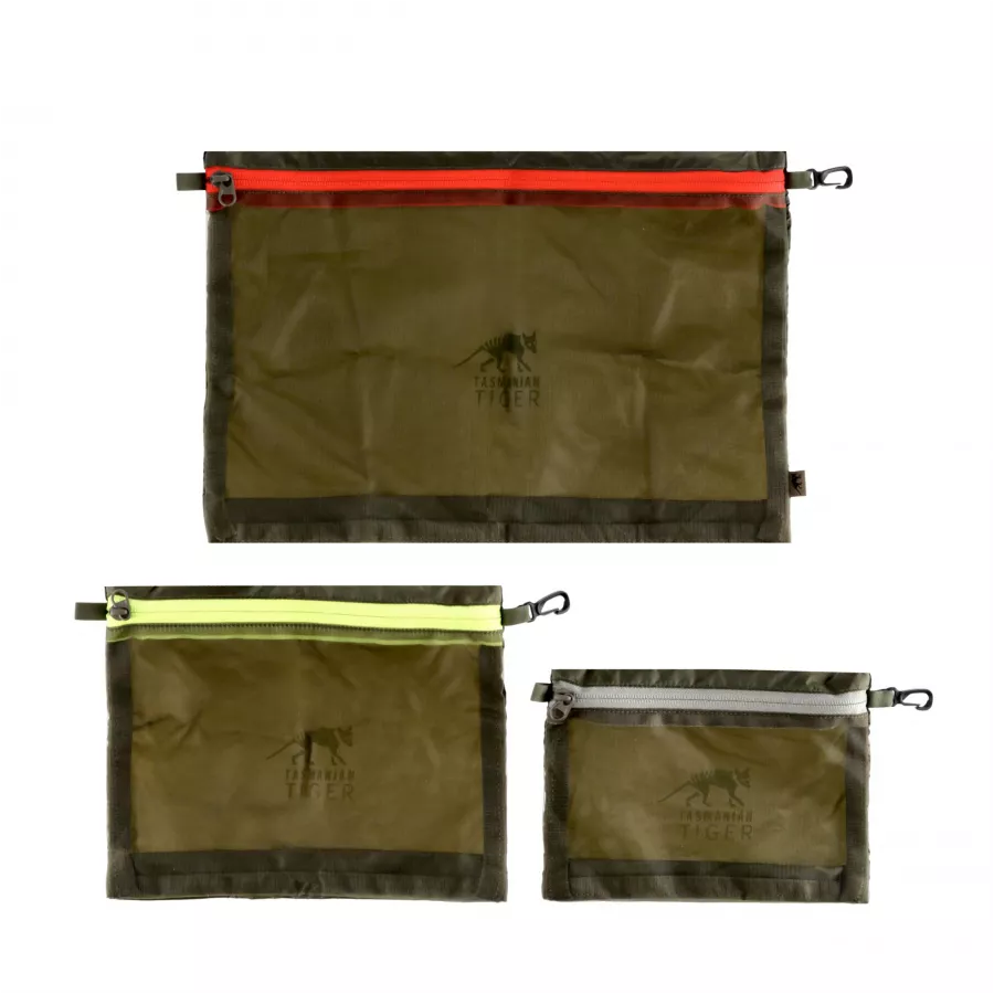 Zestaw organizerów Tasmanian Tiger Mesh Pockets, oliwkowy 2/4