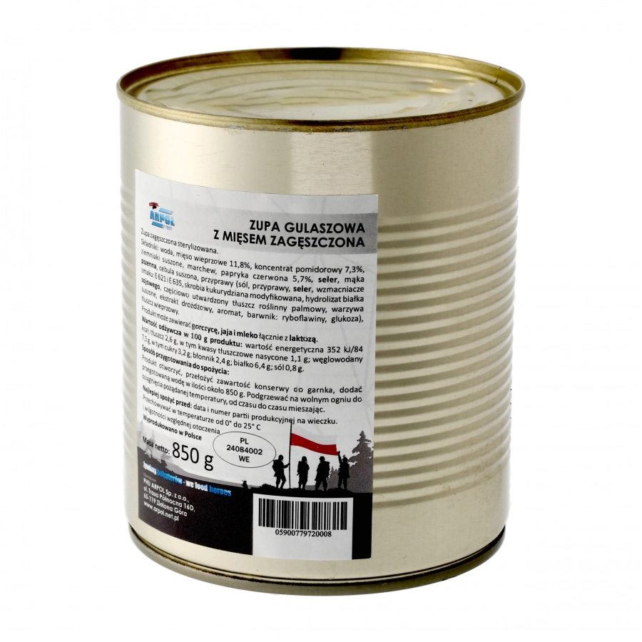 Zupa Arpol gulaszowa z mięsem zagęszczona 850 g 2/4