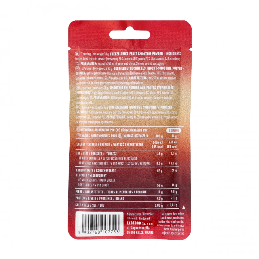 Żywność liofilizowana LYOFOOD Red smoothie 30 g 2/2
