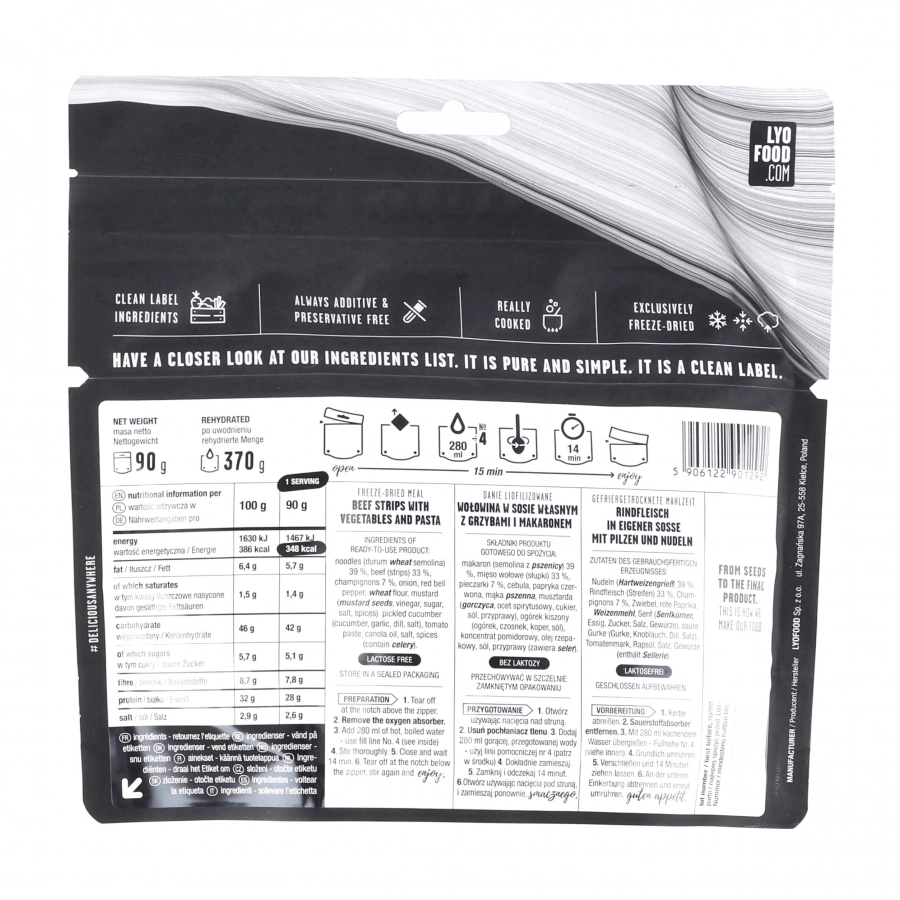 Żywność liofilizowana LYOFOOD Strogonow 370 g 2/2
